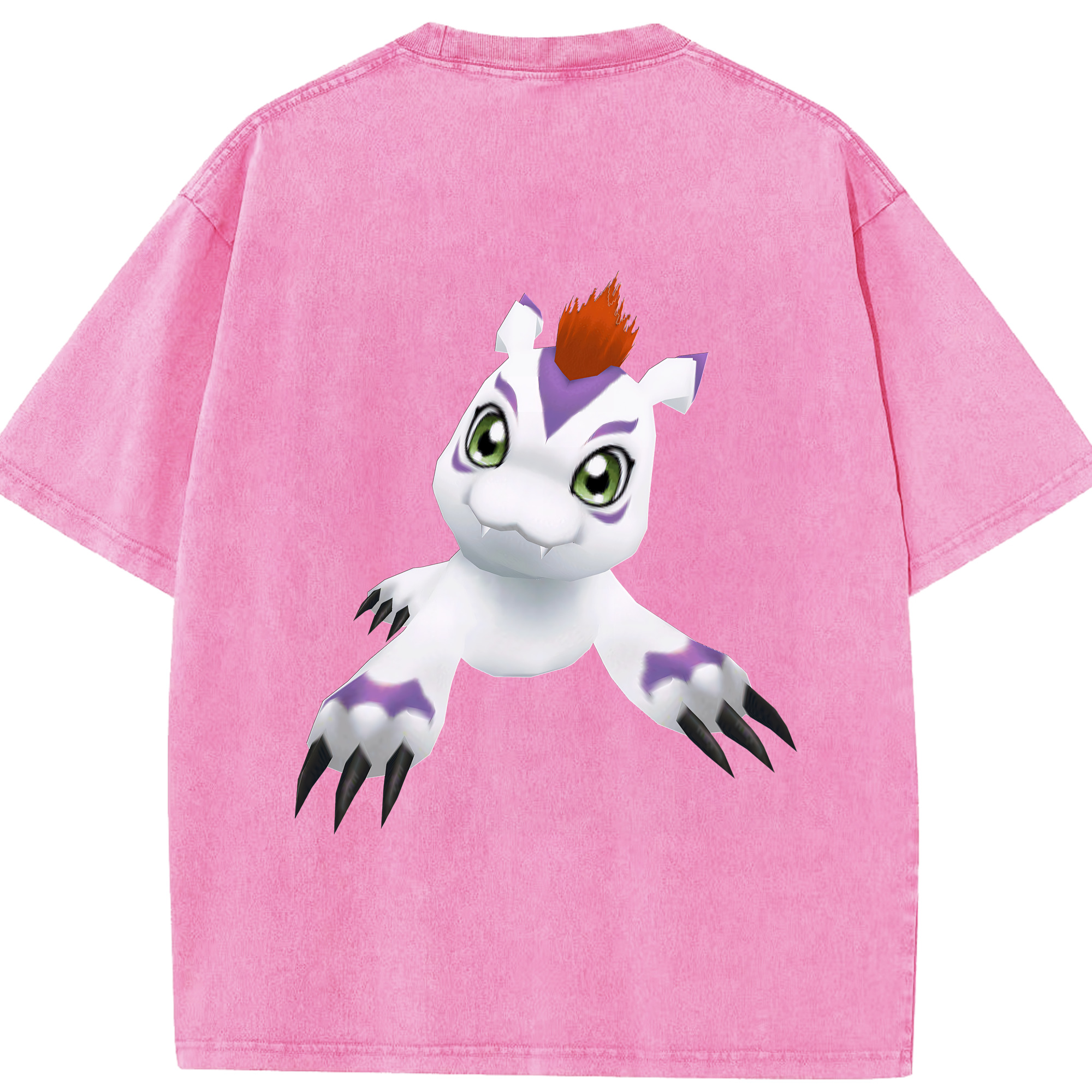 （画像用） Digimon デジタルモンスター/デジモン 綿100% ヴィンテージ風 半袖Tシャツ（背面プリント）
